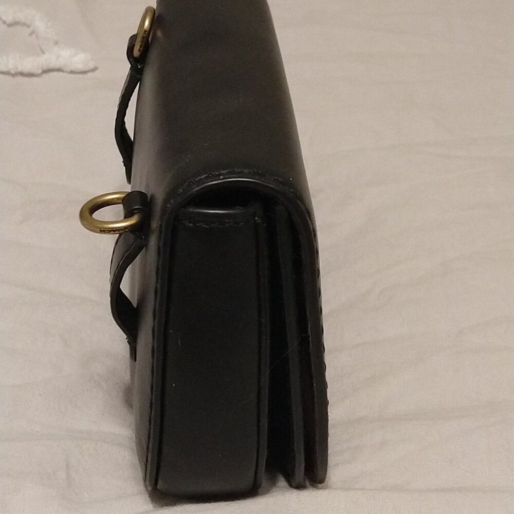 COACH SADDLE BELT BAG in supple black leather - Picture 5 of 16